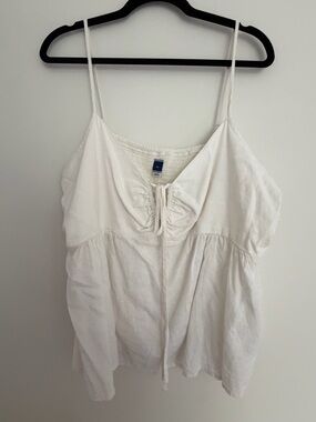 Old Navy | Womans Sz XL | White Tie-Front Spaghetti Strap Camisole